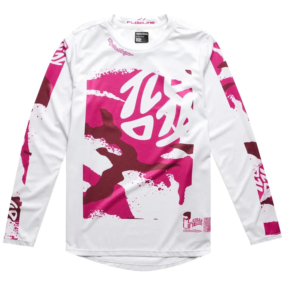 uPRISE Bikes Troy Lee Designs Troy Lee Flowline Men's Long Sleeve Jersey - Confined Mist | Price match, 365 day return s, 18-Month Warranty, Finance Available & Free UK Delivery