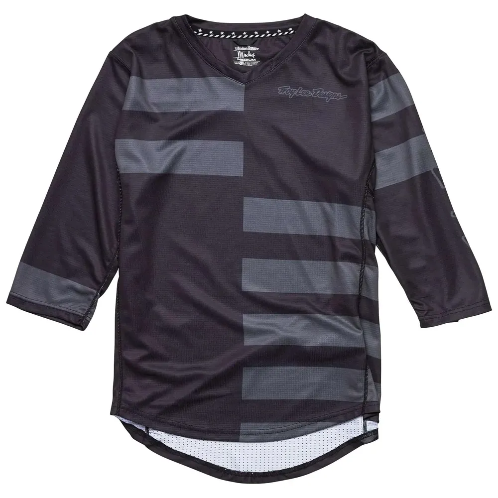 uPRISE Bikes Troy Lee Designs Mischief Women's 3/4 Jersey - Split Stripe Black | Price match, 365 day return s, 18-Month Warranty, Finance Available & Free UK Delivery
