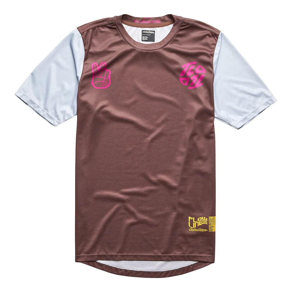 uPRISE Bikes Troy Lee Designs Flowline Youth Short Sleeve Jersey - Flipped Chocolate | Price match, 365 day return s, 18-Month Warranty, Finance Available & Free UK Delivery