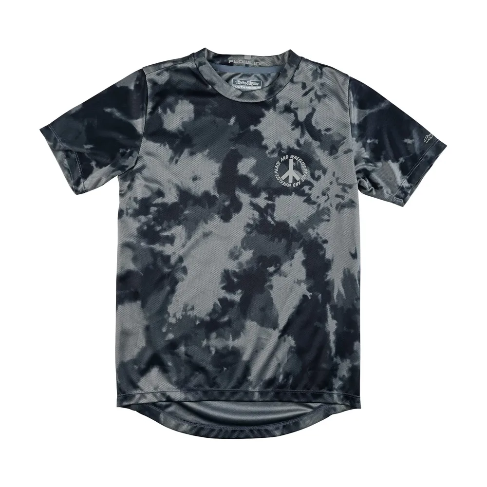 uPRISE Bikes Troy Lee Designs Flowline Youth Short Sleeve Jersey - Plot Charcoal | Price match, 365 day return s, 18-Month Warranty, Finance Available & Free UK Delivery