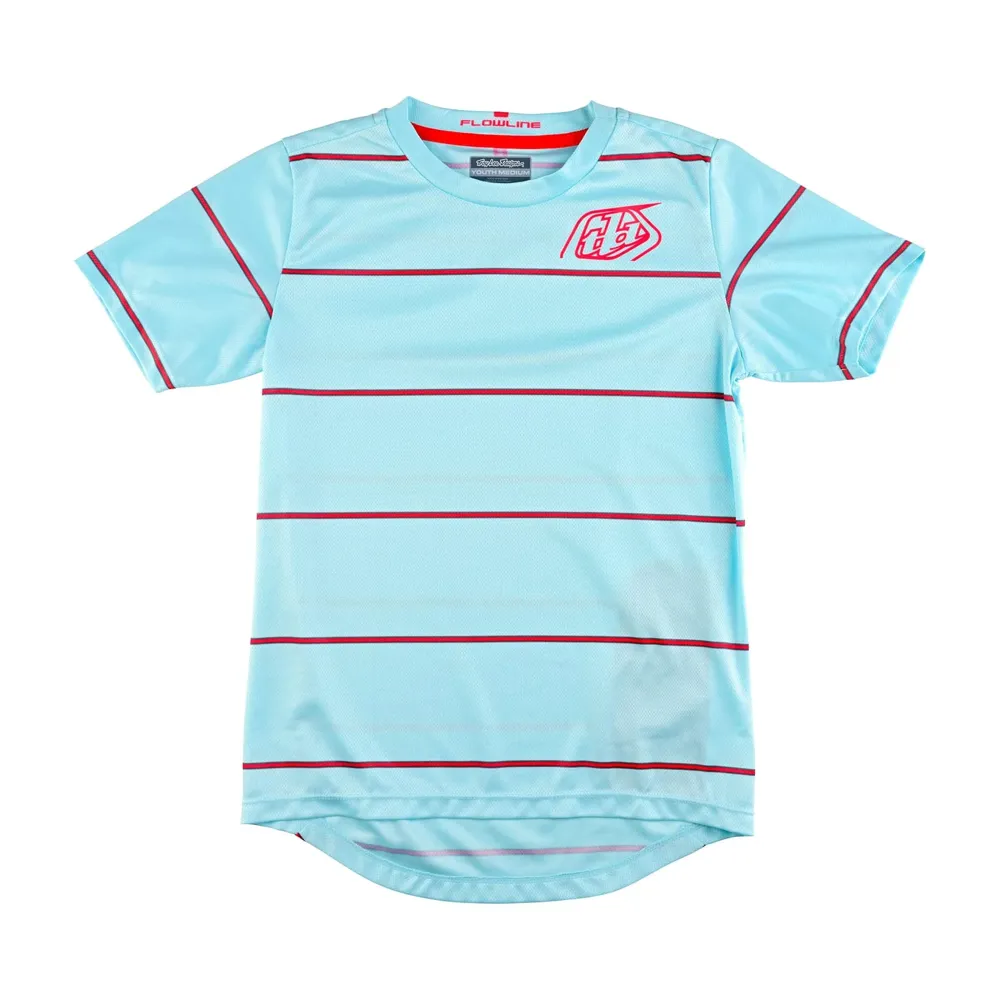 uPRISE Bikes Troy Lee Designs Flowline Youth Short Sleeve Jersey - Revert Water | Price match, 365 day return s, 18-Month Warranty, Finance Available & Free UK Delivery