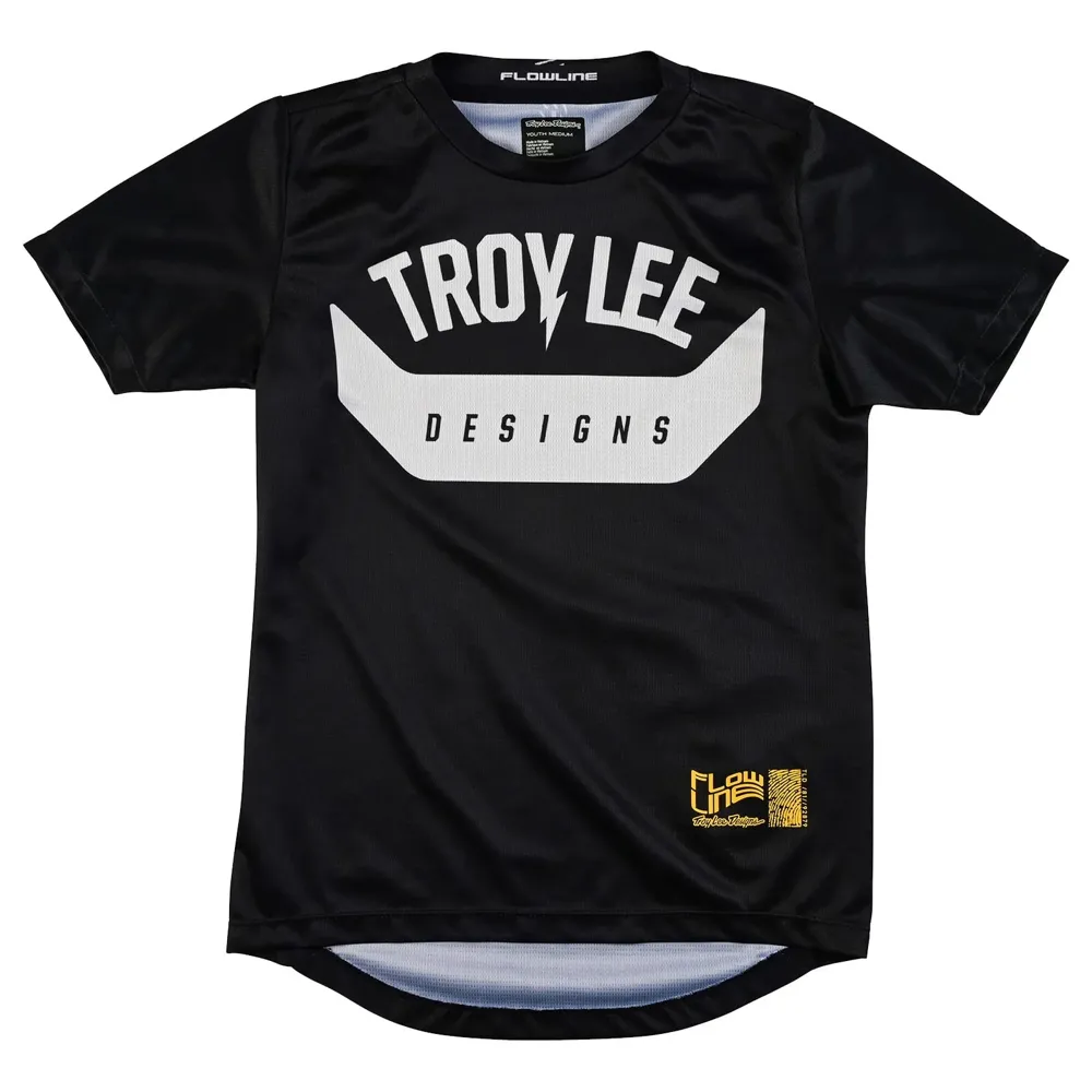 uPRISE Bikes Troy Lee Designs Flowline Youth Short Sleeve Jersey - Aircore Black | Price match, 365 day return s, 18-Month Warranty, Finance Available & Free UK Delivery