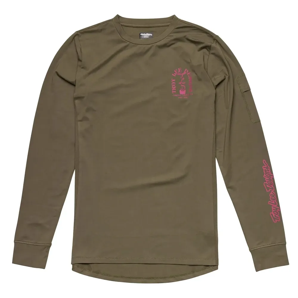 uPRISE Bikes Troy Lee Designs Ruckus Ride Men's Long Sleeve Jersey - Fangs Olive | Price match, 365 day return s, 18-Month Warranty, Finance Available & Free UK Delivery