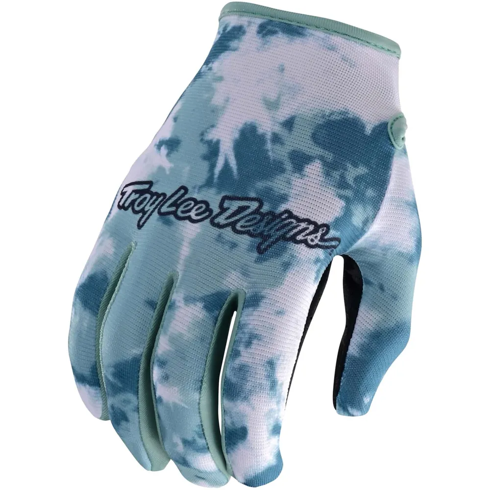 uPRISE Bikes Troy Lee Designs Flowline Men's MTB Long Finger Gloves - Plot Blue Haze | Price match, 365 day return s, 18-Month Warranty, Finance Available & Free UK Delivery
