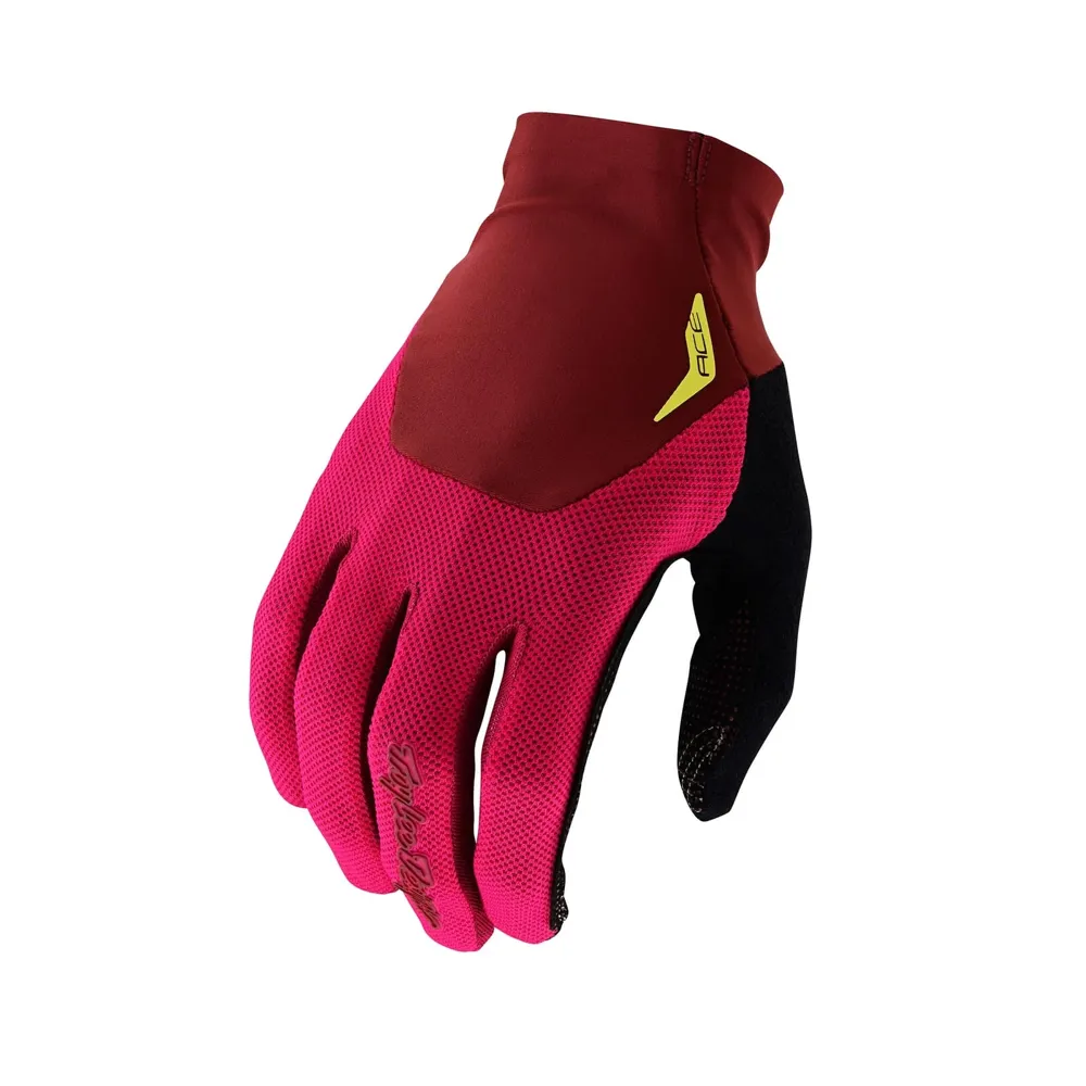 uPRISE Bikes Troy Lee Designs Ace Long Finger Gloves - Mono Berry | Price match, 365 day return s, 18-Month Warranty, Finance Available & Free UK Delivery