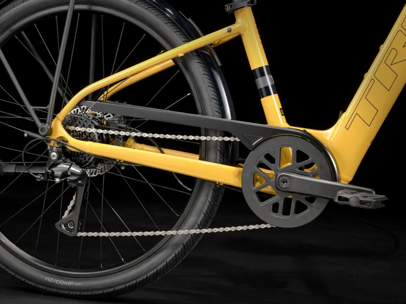 Trek Verve+ 1 Lowstep 250w 2025 Electric Hybrid Bike - Baja Yellow-10