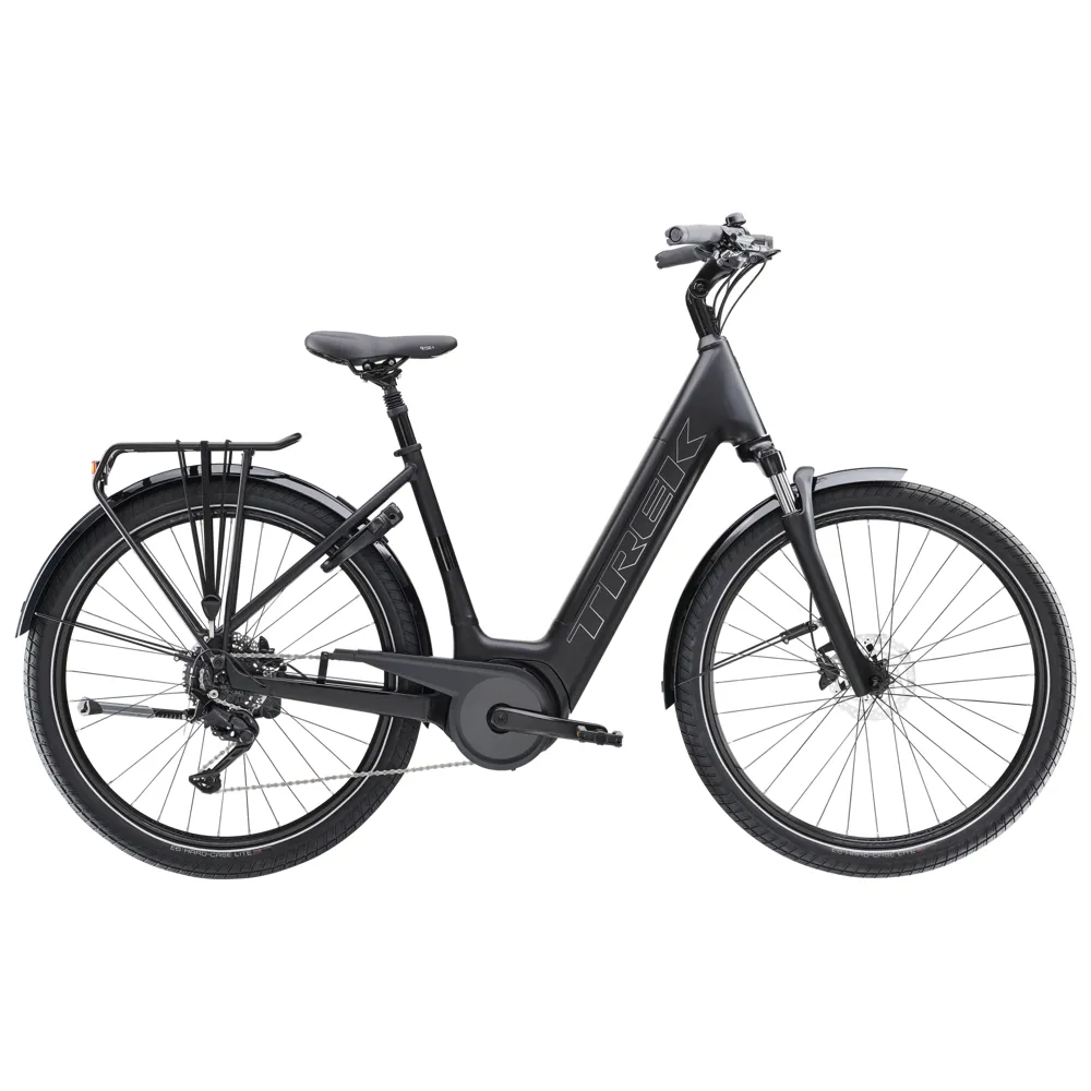 uPRISE Bikes Trek Verve+ 3 400wh Lowstep 2026 Electric Hybrid Bike - Trek Black | Price match, 365 day return s, 18-Month Warranty, Finance Available & Free UK Delivery
