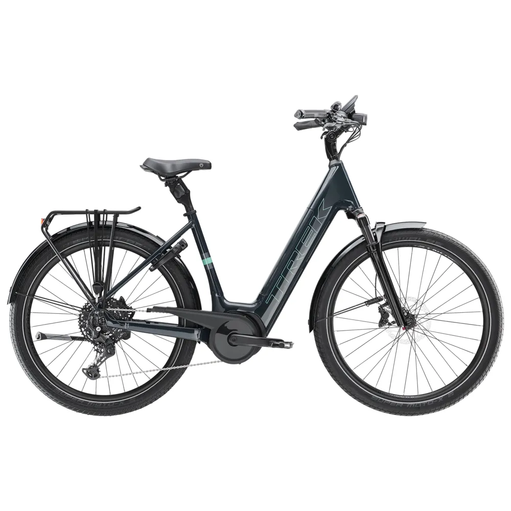 uPRISE Bikes Trek Verve+ 5 Lowstep 800Wh 2025 Electric Hybrid Bike - Nautical Navy | Price match, 365 day return s, 18-Month Warranty, Finance Available & Free UK Delivery