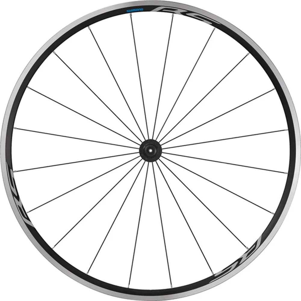 uPRISE Bikes Shimano WH-RS100 Clincher 100 mm QR Front Road Wheel - Black | Price match, 365 day return s, 18-Month Warranty, Finance Available & Free UK Delivery