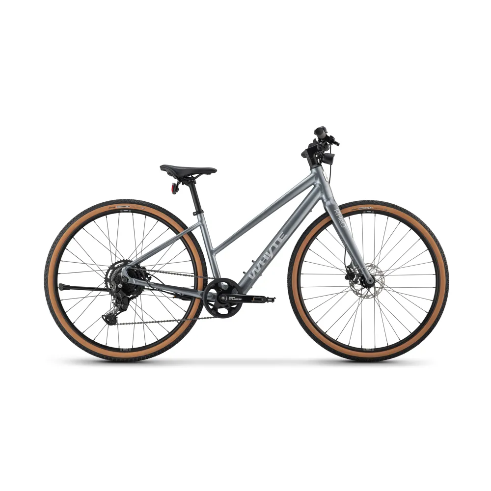 uPRISE Bikes Whyte Bikes Whyte RheO 2 Step-Through 2025 Electric Hybrid Bike - Gloss Silver | Price match, 365 day return s, 18-Month Warranty, Finance Available & Free UK Delivery