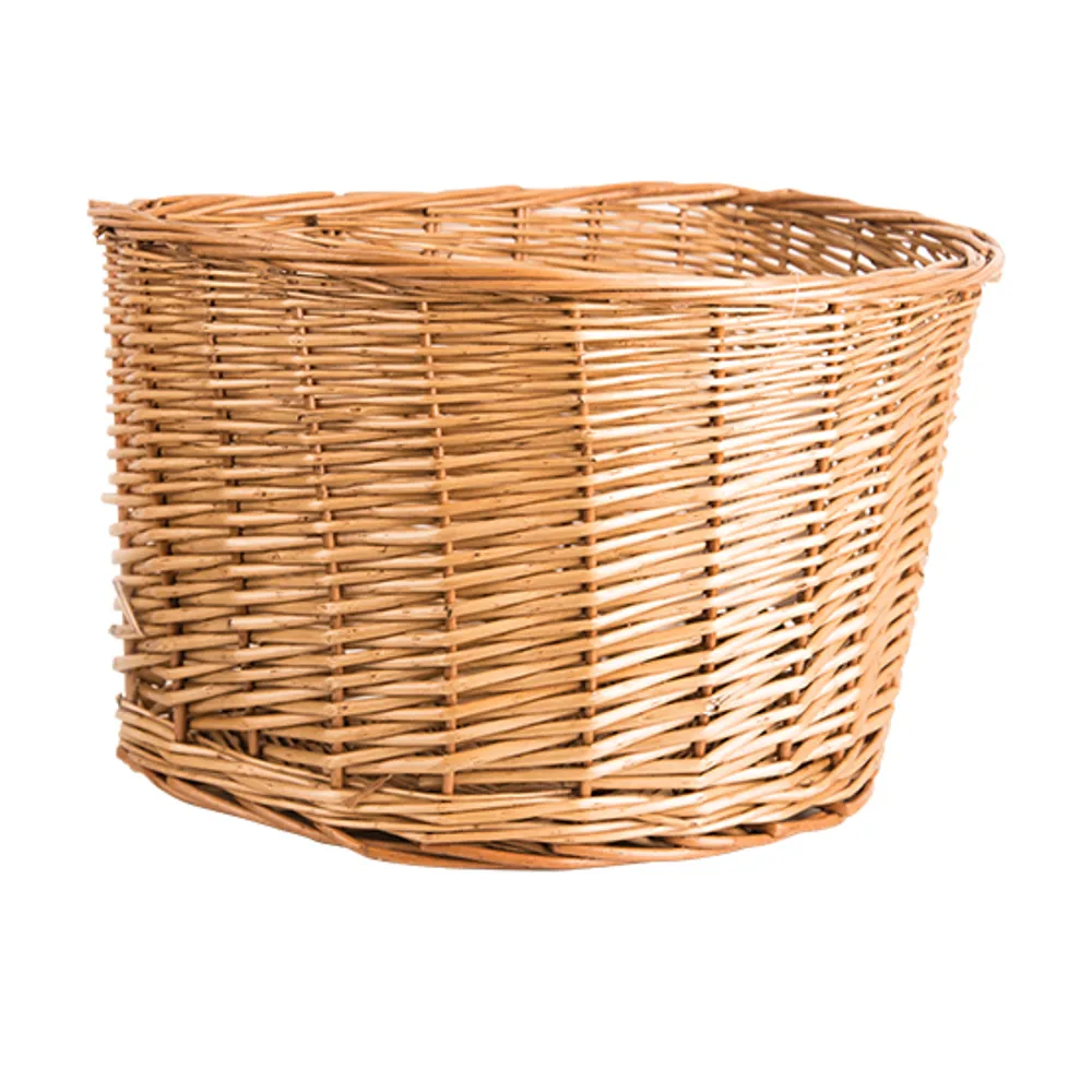 uPRISE Bikes Adie D-Shape Wicker Basket - 16 Inch - Wicker | Price match, 365 day return s, 18-Month Warranty, Finance Available & Free UK Delivery