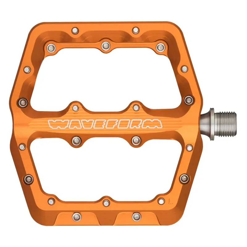 Wolf Tooth Waveform Flat MTB Pedals - Orange-1